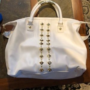 White and gold purse